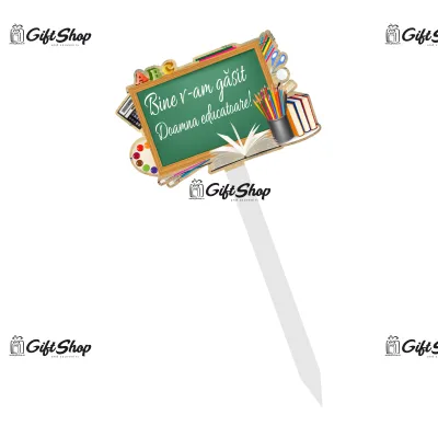 Bine v-am gasit in noul doamna educatoare, topper lemn, model b